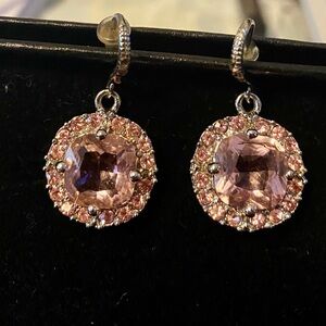 Pink Gemstone Stud Earrings
